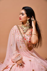 The Classic Pink embroidered Lehenga - Aayushi Pathania Jaipur