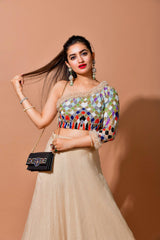 Isabella Bling hand-embroidered Crop top & skirt - Aayushi Pathania Jaipur