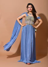 Greek trail rhinestone embellished gown - Aayushi Pathania Jaipur