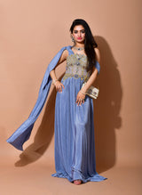 Greek trail rhinestone embellished gown - Aayushi Pathania Jaipur