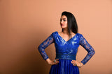 Embellished Blue Sequence Gown - Aayushi Pathania Jaipur
