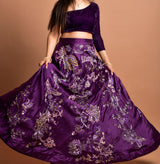 Heavily embellished Lehenga Skirt with velvet top - Aayushi Pathania Jaipur