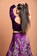 Heavily embellished Lehenga Skirt with velvet top - Aayushi Pathania Jaipur
