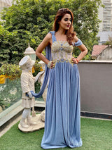 Greek trail rhinestone embellished gown - Aayushi Pathania Jaipur