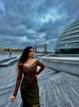 Black embellished Runway-Hit Gown - Aayushi Pathania Jaipur