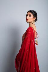 Red Embroidered heavy Anarkali - Aayushi Pathania Jaipur