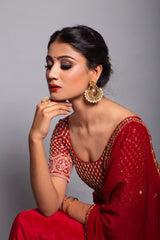 Red Embroidered heavy Anarkali - Aayushi Pathania Jaipur