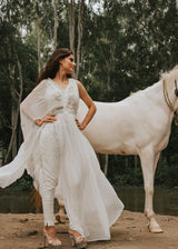 Ivory Bliss Embellished Gown - Aayushi Pathania Jaipur