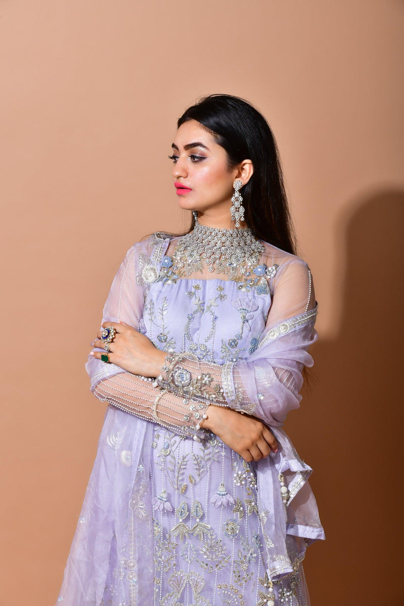 Lilac heavy embellished Lehenga - Aayushi Pathania Jaipur